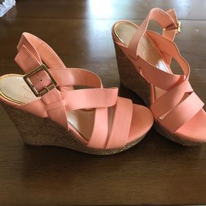 Coral Jessica Simpson Wedges!